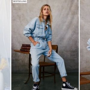 Never worn. 12th tribe Jean jumpsuit